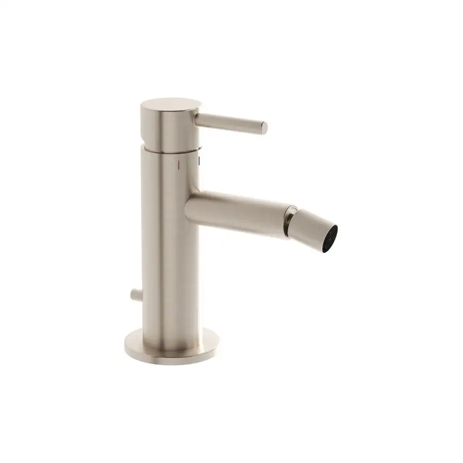 VitrA Origin Brushed Nickel Bidet Mixer Tap Low Pressure - VTTS1308