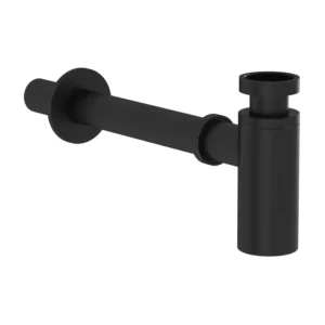 VitrA Wall Mounted Bottle Trap Matt Black VTTW0022