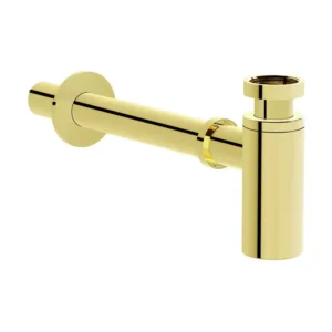 VitrA Soft Gold Universal Bottle Trap Wall Mounted V-Bright Coating - VTTW0048