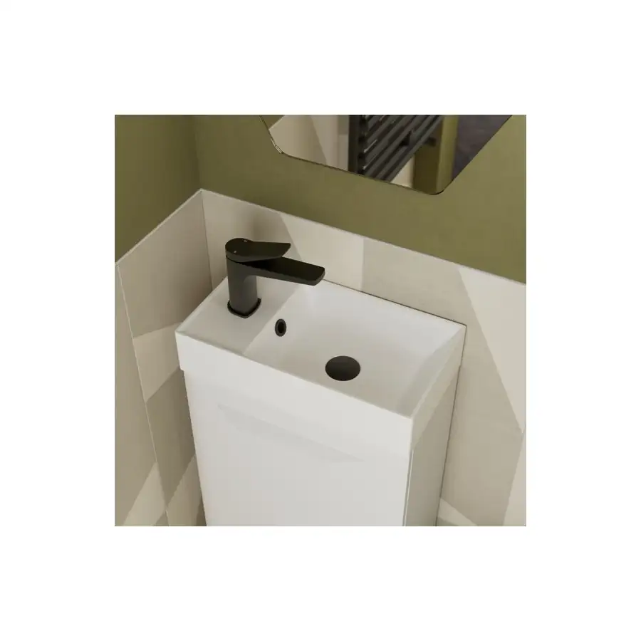 Modish Cloakroom Basin Unit DIFTP5526 410mm 1 Door with Thin Basin - Image 3