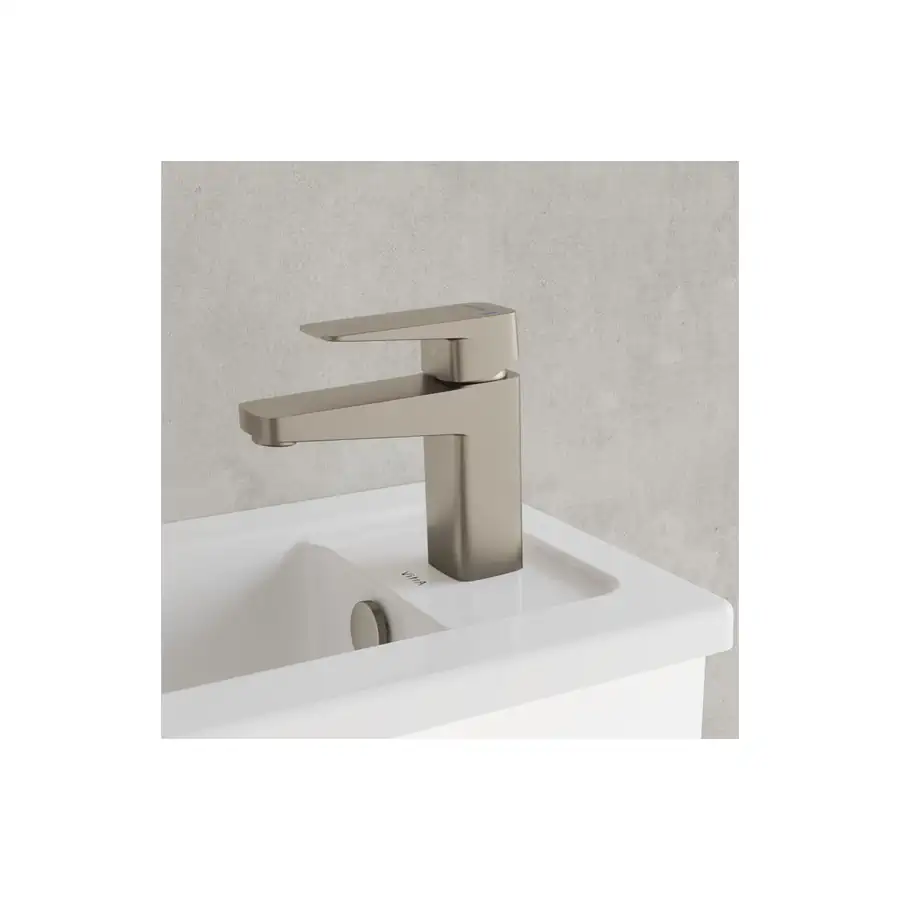 VitrA Compact Basin Mixer Tap Low Pressure Brushed Nickel - VTTS1288 - Image 2