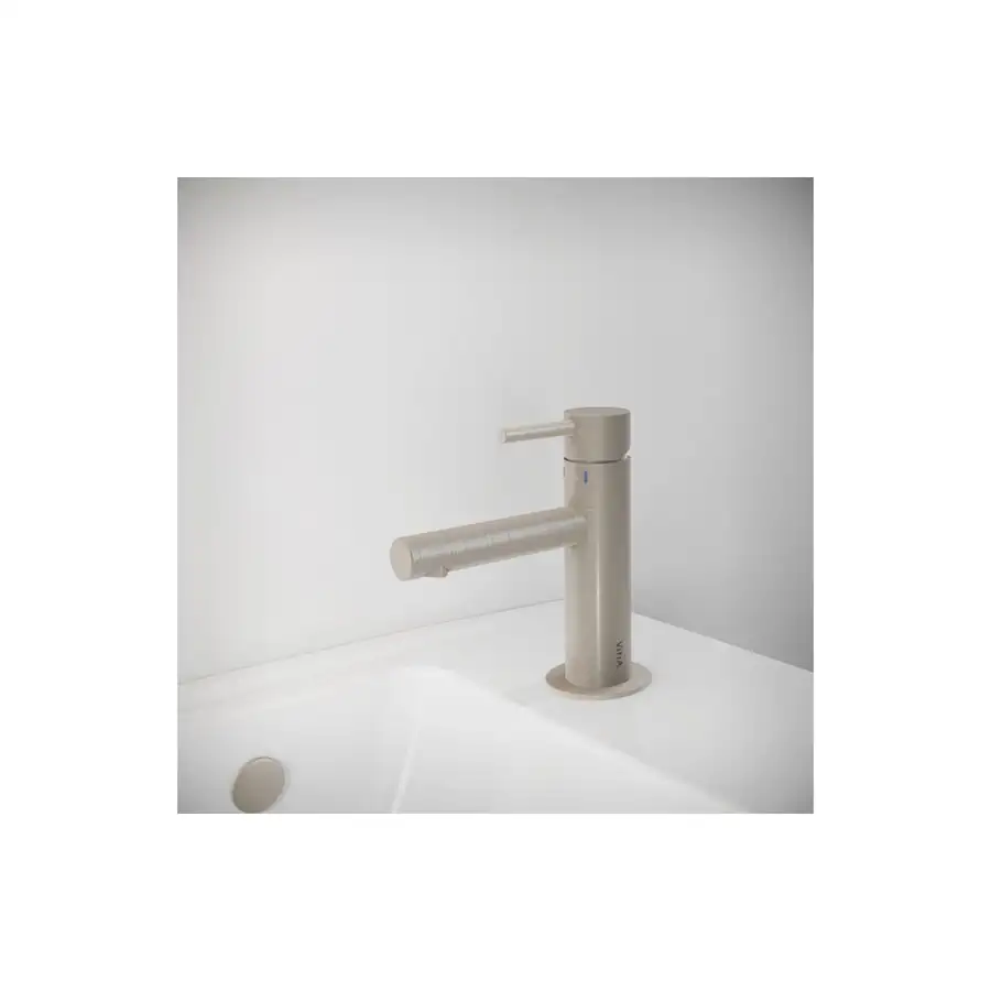 VitrA Compact Basin Mixer Brushed Nickel VTTS1300 - Image 2