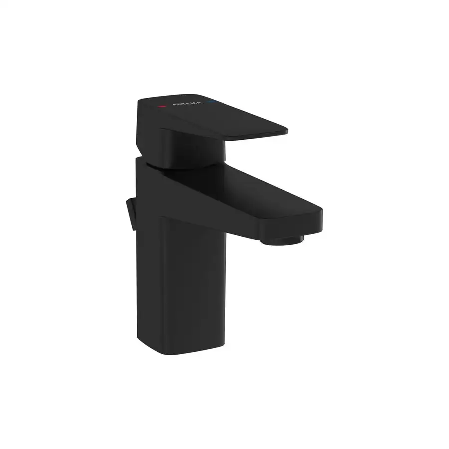 VitrA Matt Black Compact Basin Mixer Lever Deck Mounted - VTTS1490