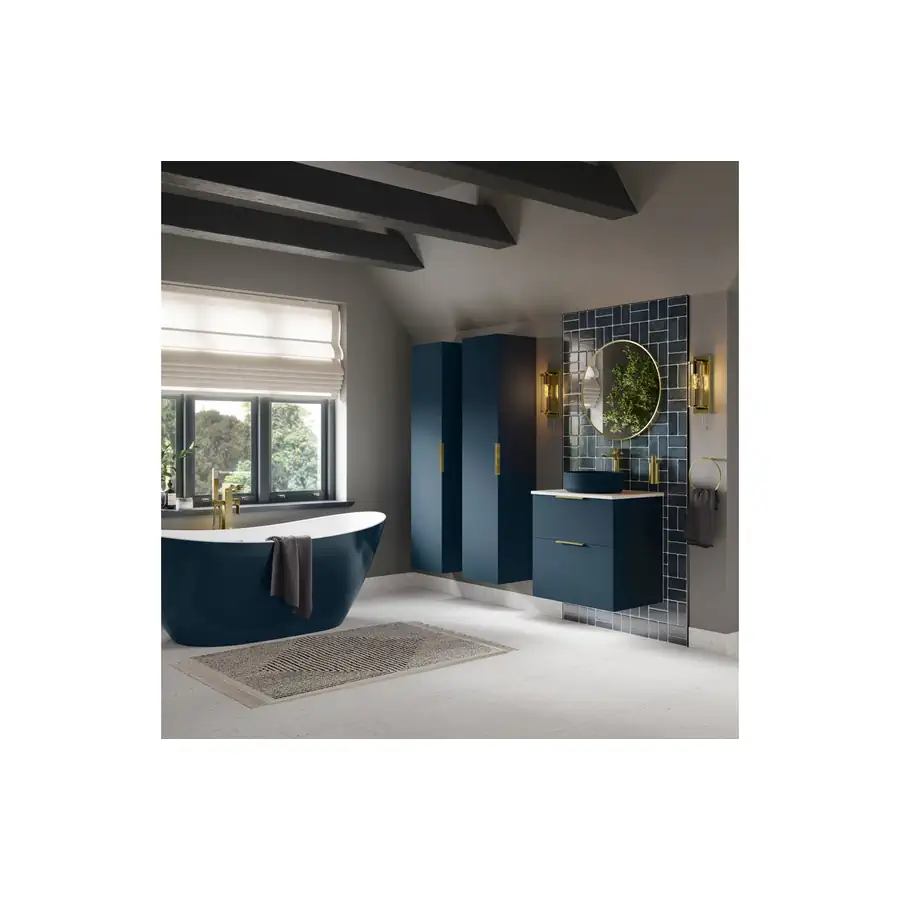 Modish Matt Deep Blue 2 Drawer Basin Unit 610mm - DIFTP2720 - Image 3