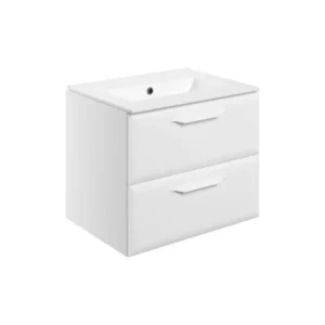 Bathrooms to Love Matt White 2 Drawer Basin Unit Wall Hung - DIFTP5610