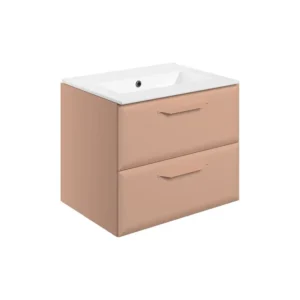 Bathrooms to Love Wall Hung 2 Drawer Basin Unit Angled Edge Colour Matched Handle - DIFTP5614
