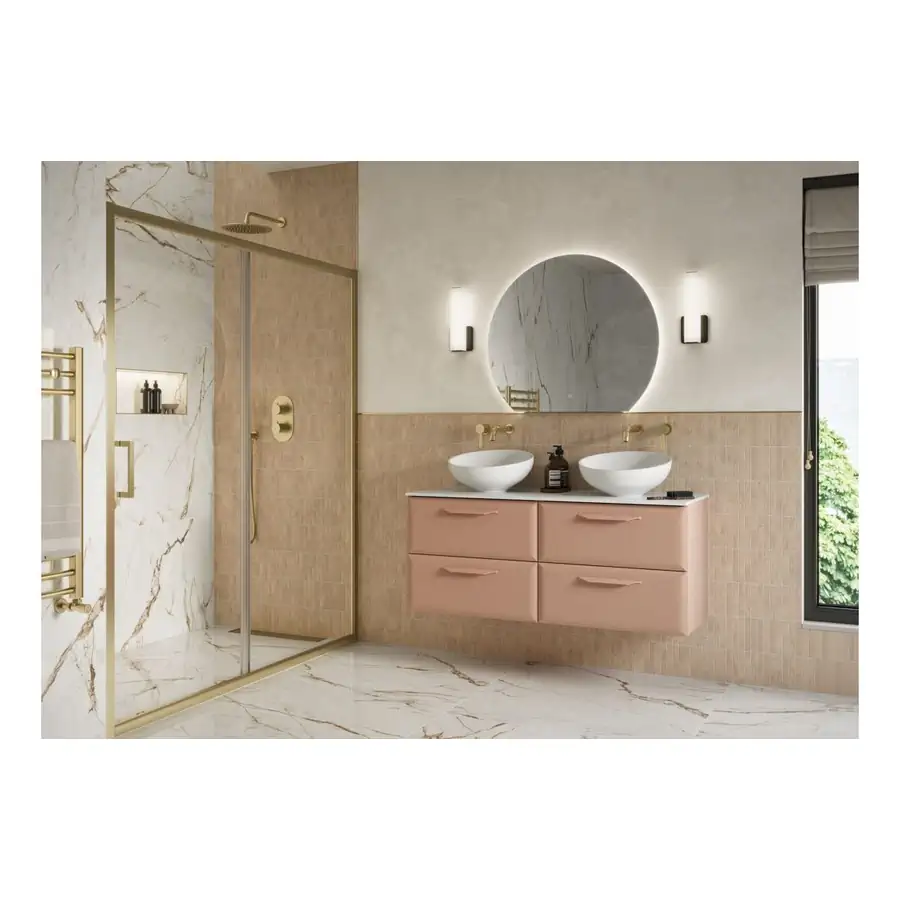 Modish Floor Standing 4 Door 2TH Basin Matt Apricot - DIFTP5638 - Image 2