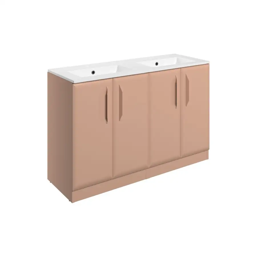 Bathrooms to Love Floor Standing 4 Door 2TH Basin Matt Apricot - DIFTP5638