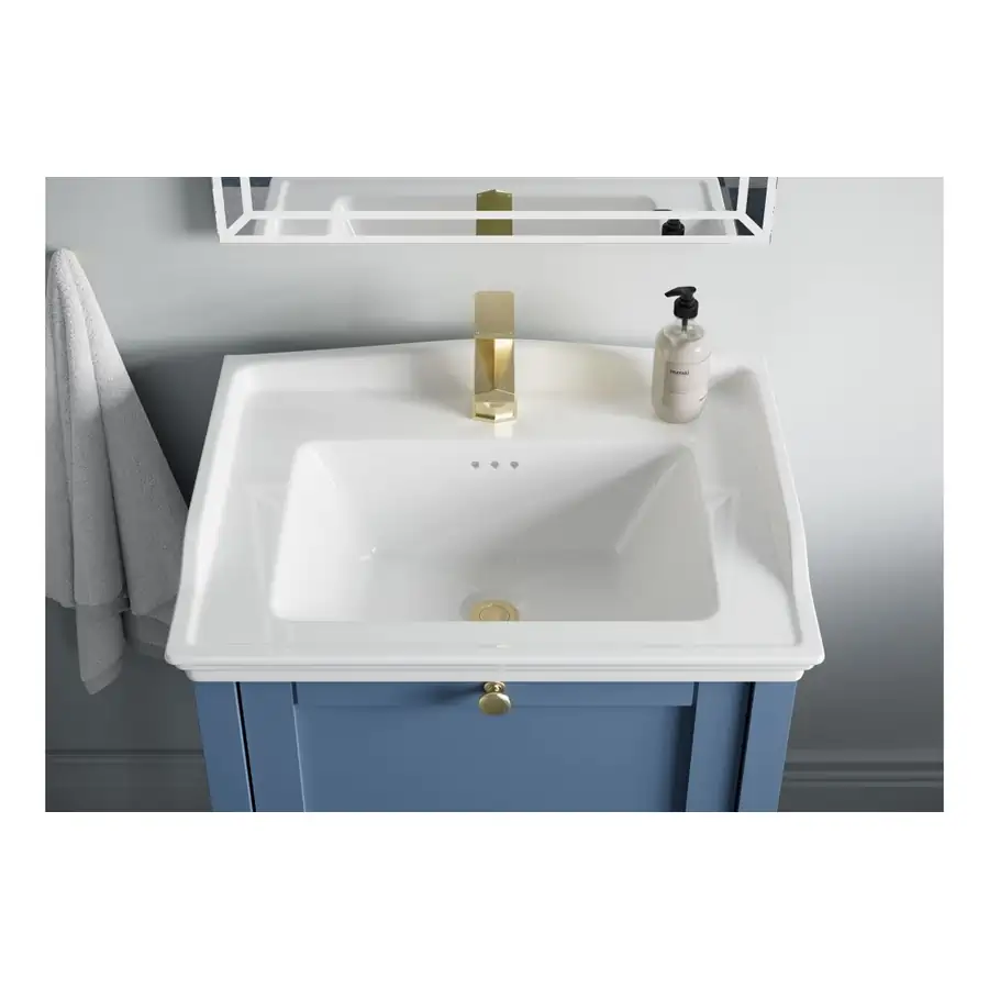 Modish Floor Standing Unit Basin with Drawer Matt Misty Blue - DIFTP5514 - Image 3