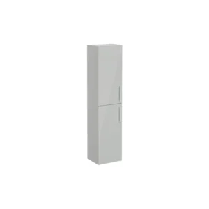 VitrA Root Flat 2 Door Tall Unit Shiny Pearl Grey - VTFT0226