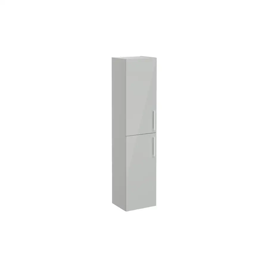 VitrA Root Flat 2 Door Tall Unit Shiny Pearl Grey - VTFT0226