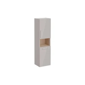 VitrA 2 Door Semi Tall Unit Bright Sahara Beige with Laundry Basket - VTFT0338