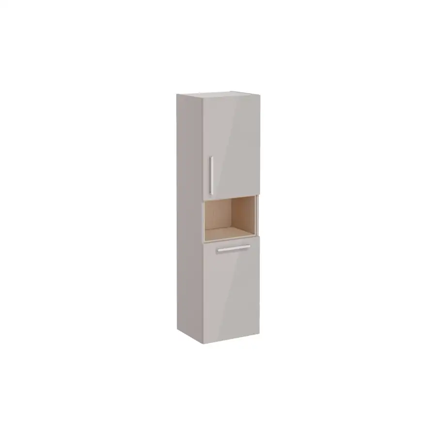 VitrA 2 Door Semi Tall Unit Bright Sahara Beige with Laundry Basket - VTFT0338