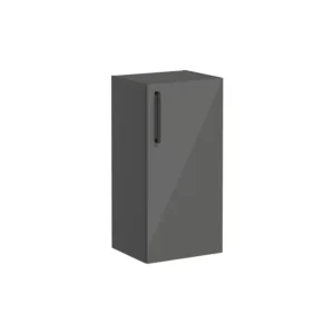 VitrA Root Flat 40cm 1 Door Lower Base Unit Anthracite High Gloss - VTFT0396