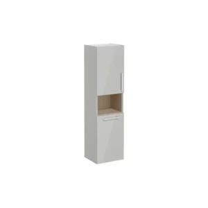 VitrA Shiny Pearl Grey Semi‑Tall Unit With Laundry Basket - VTFT0316