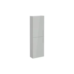 VitrA 2 Door Slim Tall Unit Shiny Pearl Grey 55cm - VTFT0244