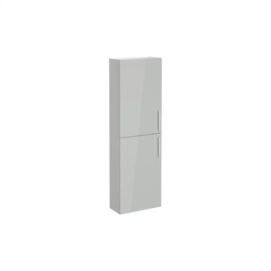 VitrA 2 Door Slim Tall Unit Shiny Pearl Grey 55cm - VTFT0244